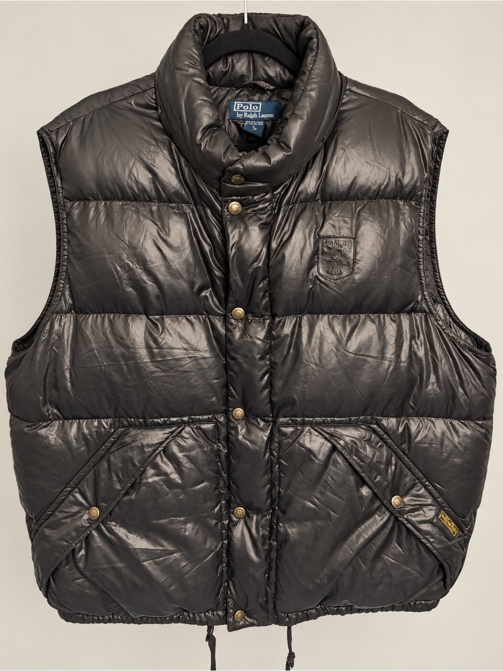 Vintage Polo Ralph Lauren RL & Co Black Puffer Vest Men’s Hooded